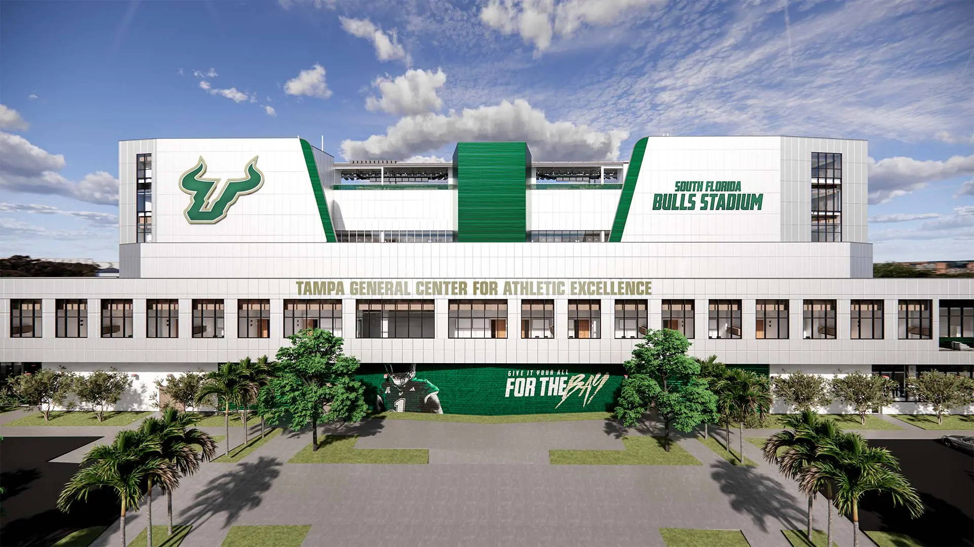 Rendering of aerial view of training facility