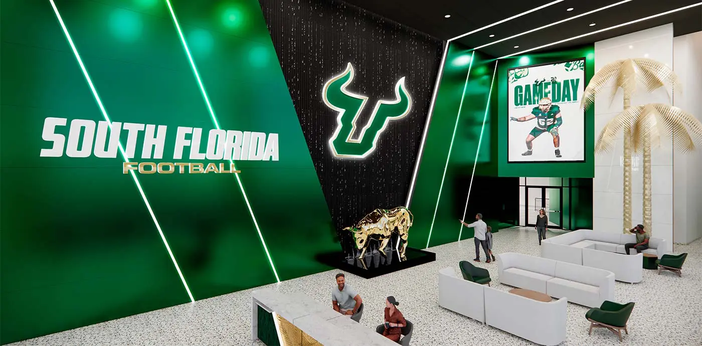 Rendering of the stadium lobby entrance
