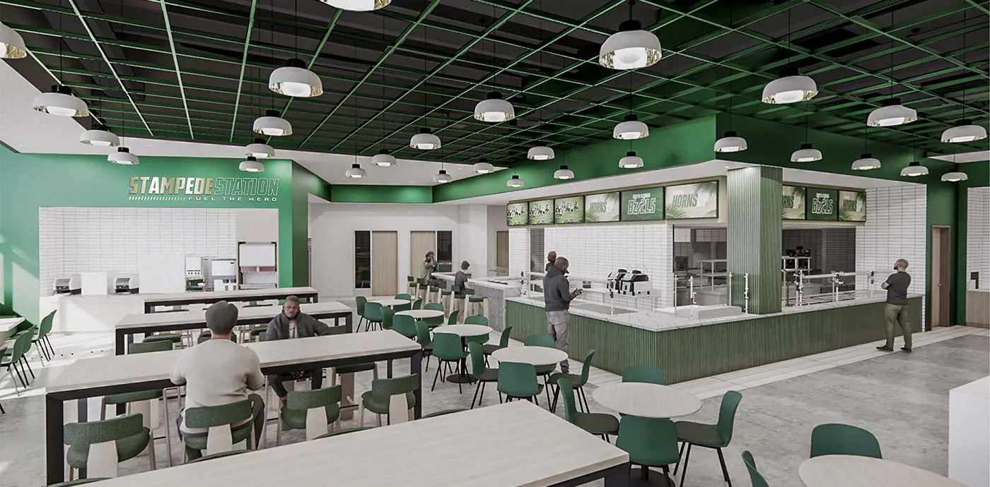 Rendering of the northwest bowl seating view